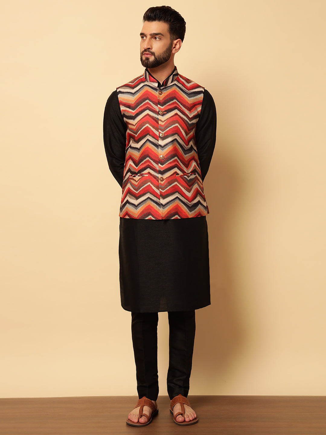 Multi Cotton Print Kurta Jacket