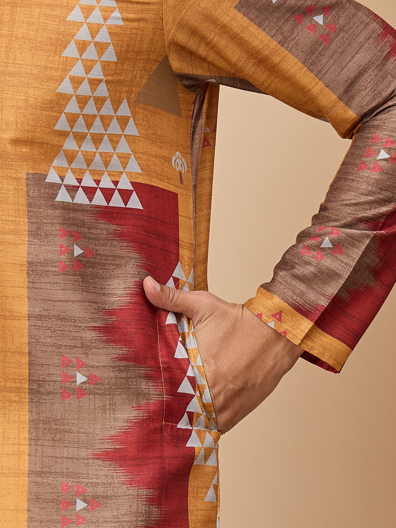 Yellow Printed Kurta Set