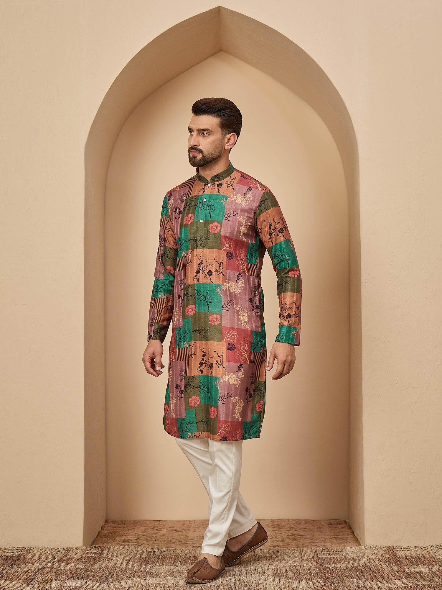 Soft Silk Printed Kurta Set