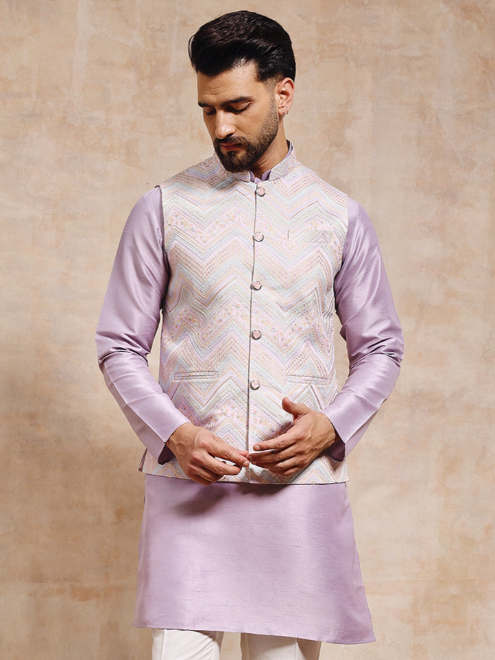 Zigzag Lucknowi Jacket Set