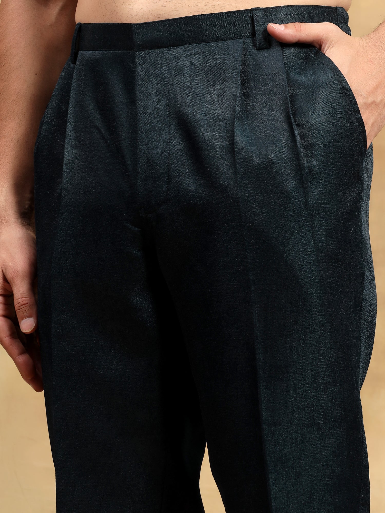 Teal Blue 3 piece Indowestern Set