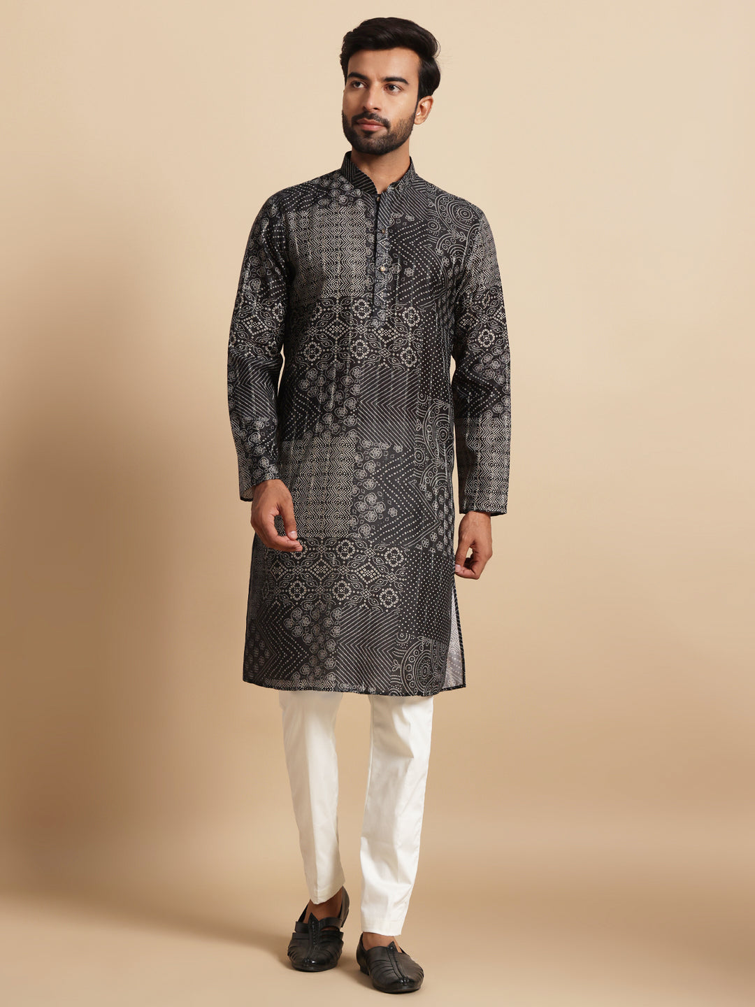 Bandej Print Self Design Kurta Trouser Set