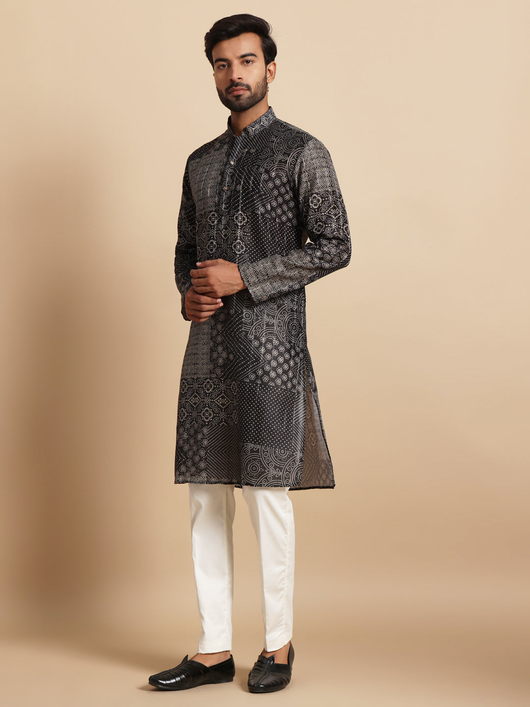 Bandej Print Self Design Kurta Trouser Set