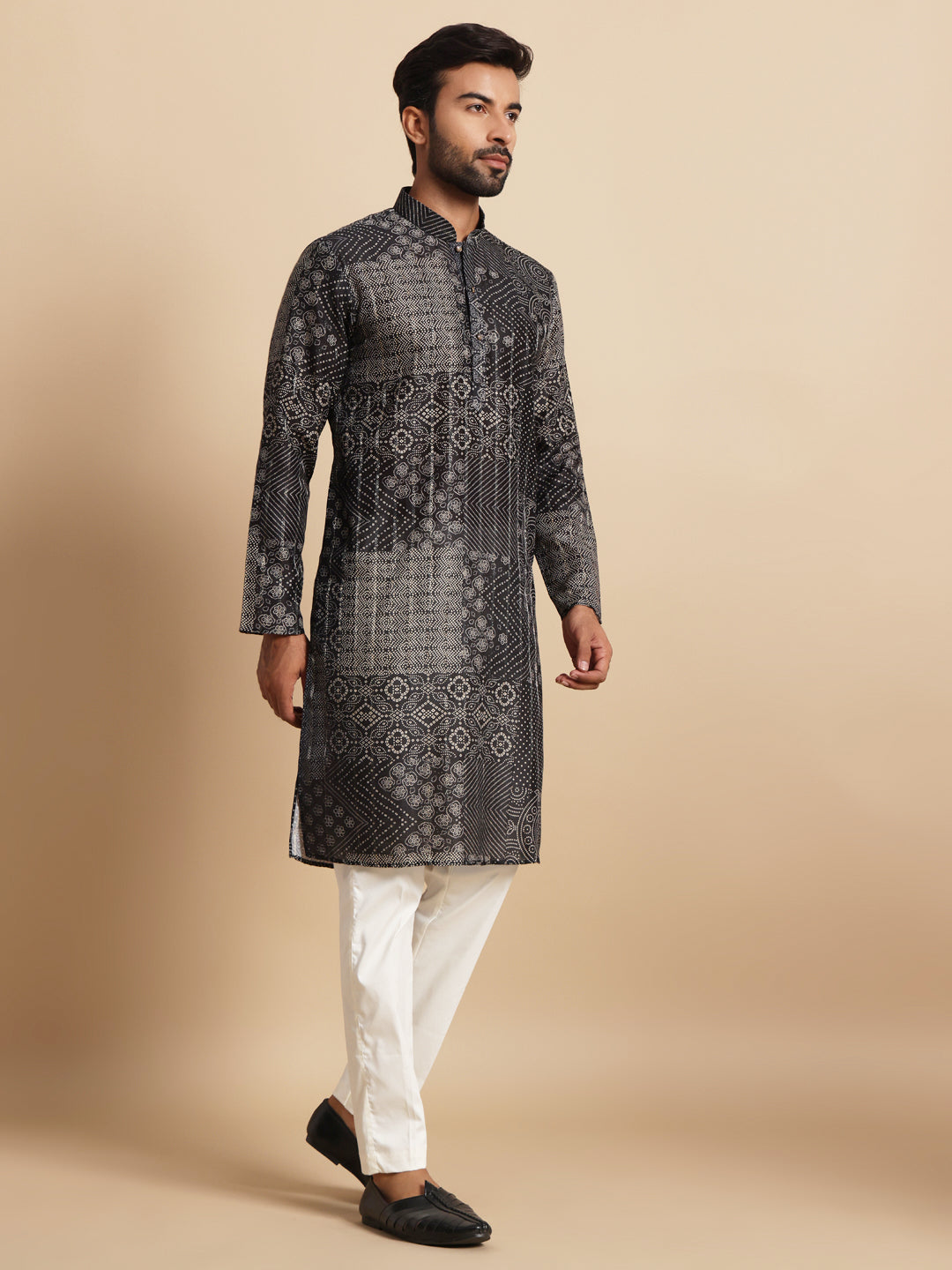 Bandej Print Self Design Kurta Trouser Set