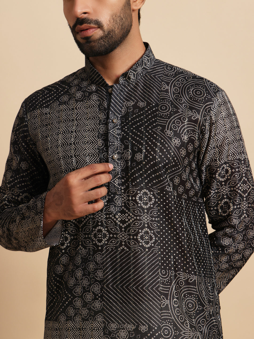 Bandej Print Self Design Kurta Trouser Set