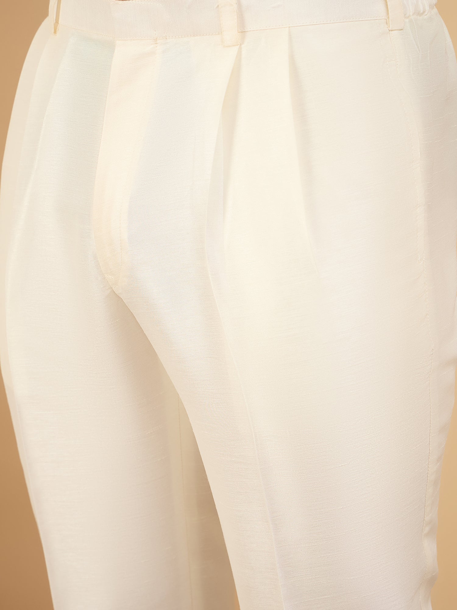 Men Blue Printed Pintex Kurta Trouser Set