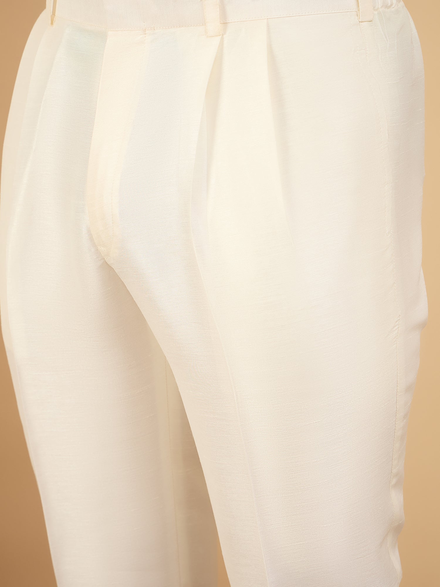 Maroon Printed Silk Kurta With Pintex Design