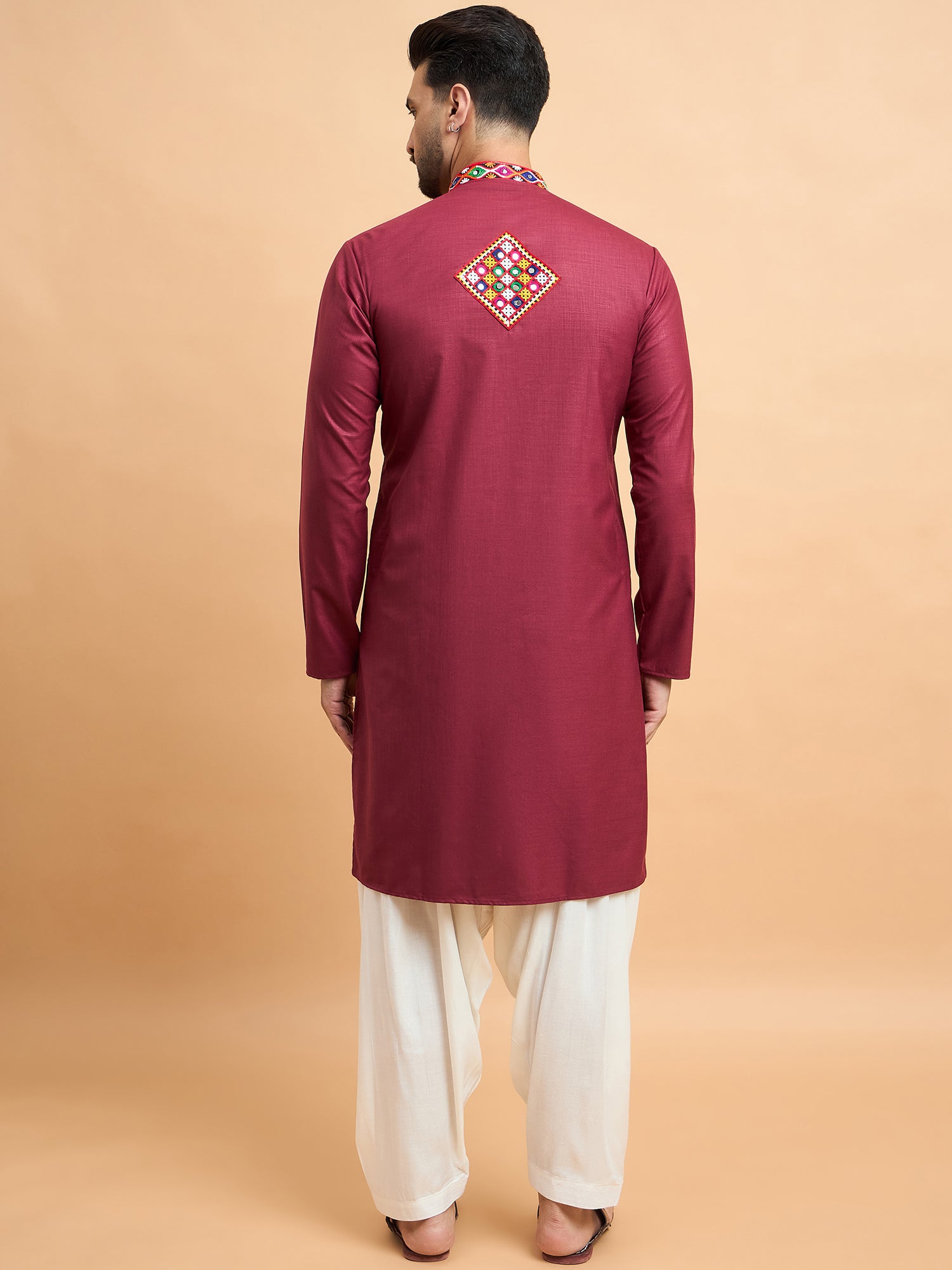 Maroon Gamthi Work Navratri Special Kurta Only