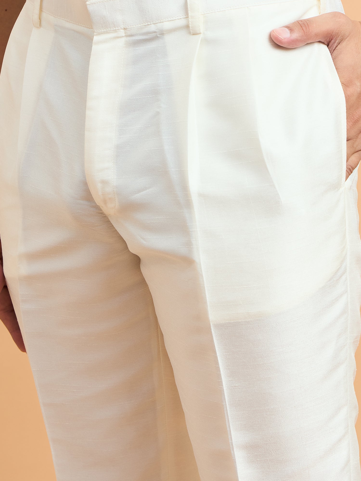 White Lucknowi Embroidered Kurta Set