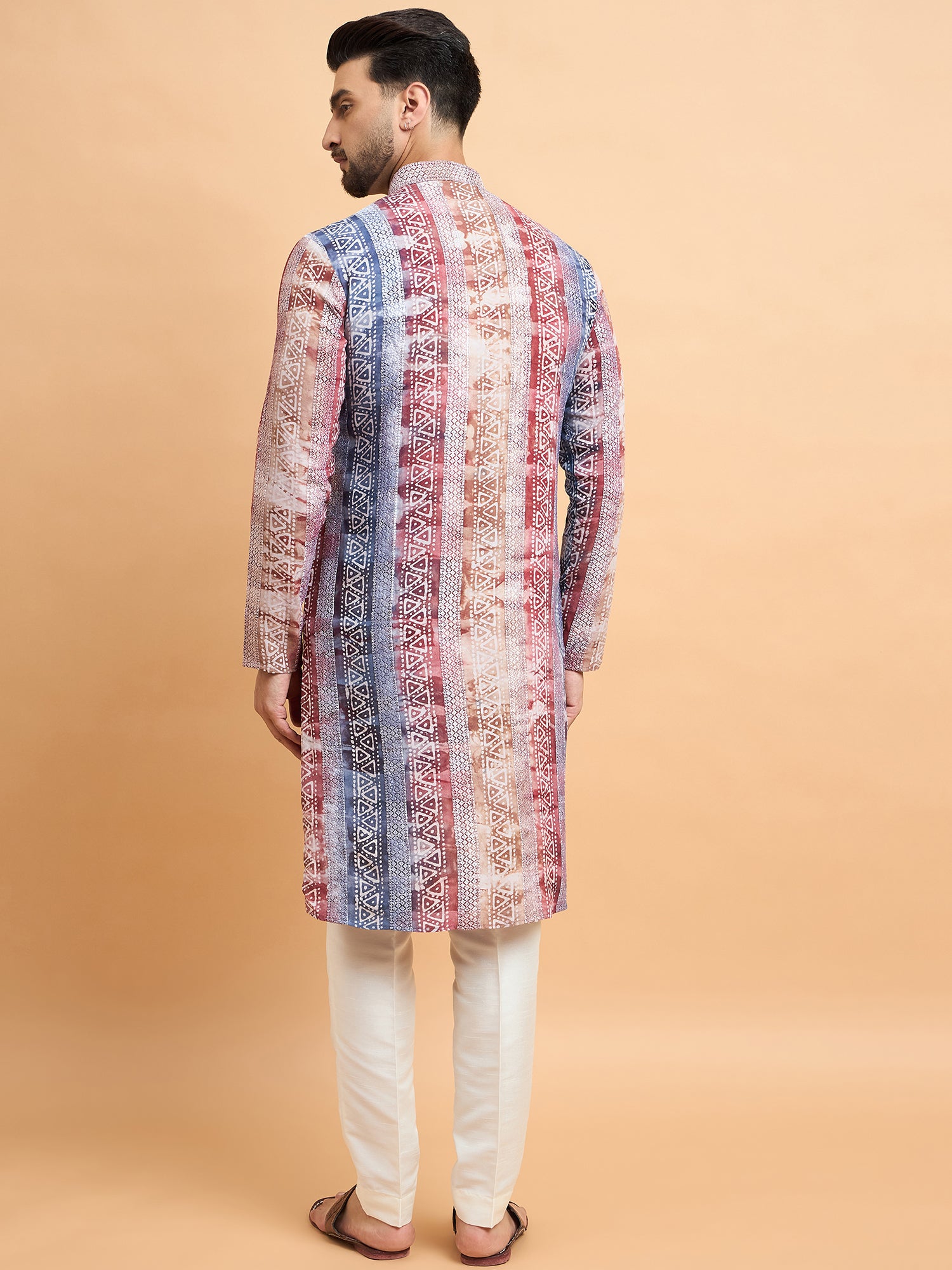 Maroon Batique With Lucknowi Kurta Trouser Set