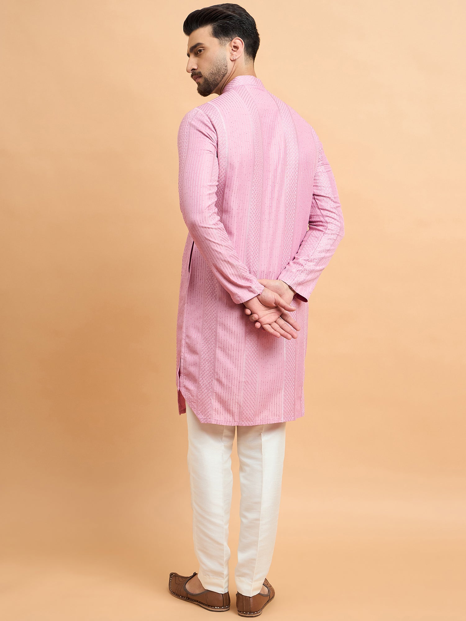 Pink Indowestern Kurta Set