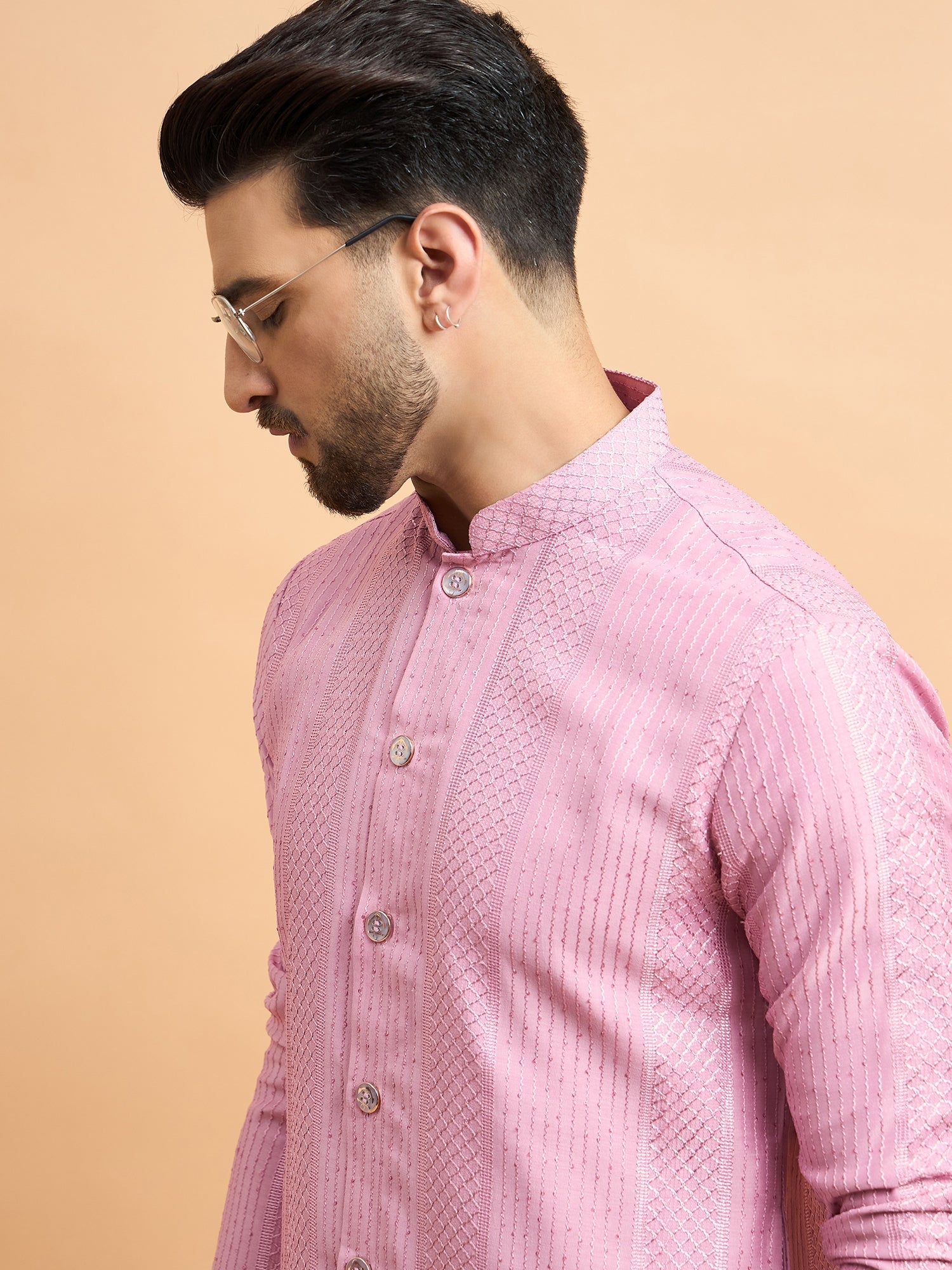 Pink Indowestern Kurta Set