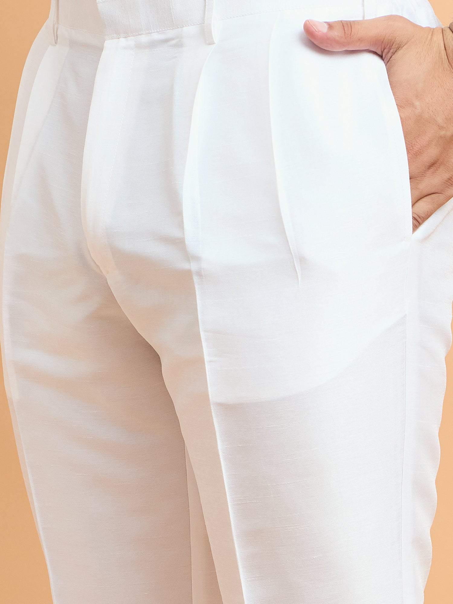 White Lucknowi Embroidered Koti Kurta Set