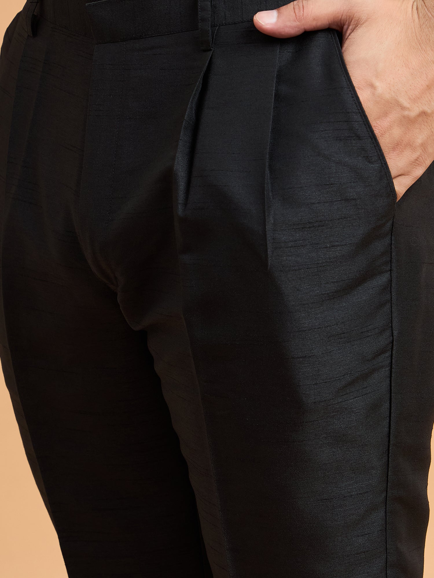 Black Lucknowi Koti Kurta Set