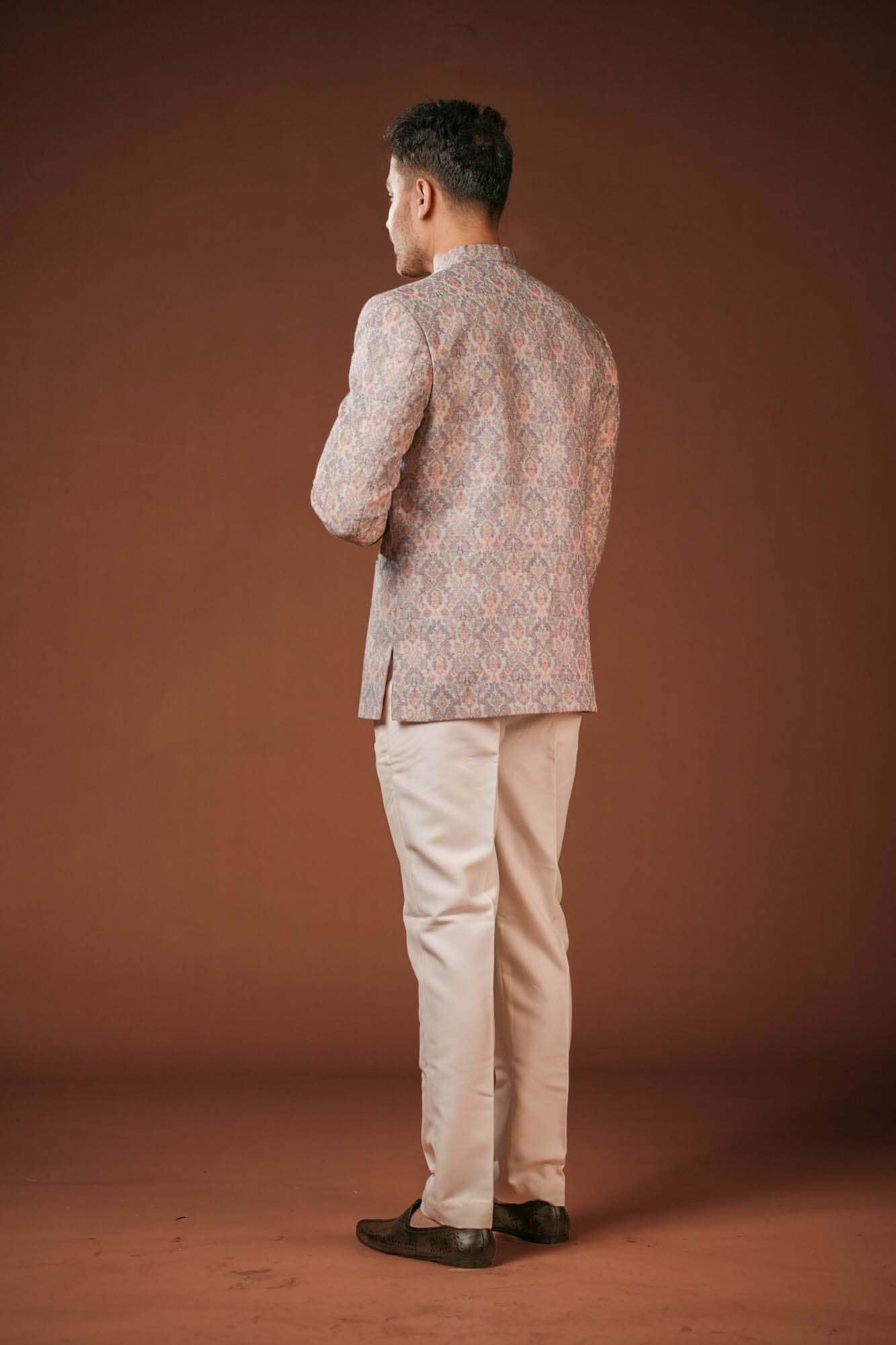 Jaquard Fabric Print Jodhpuri Set