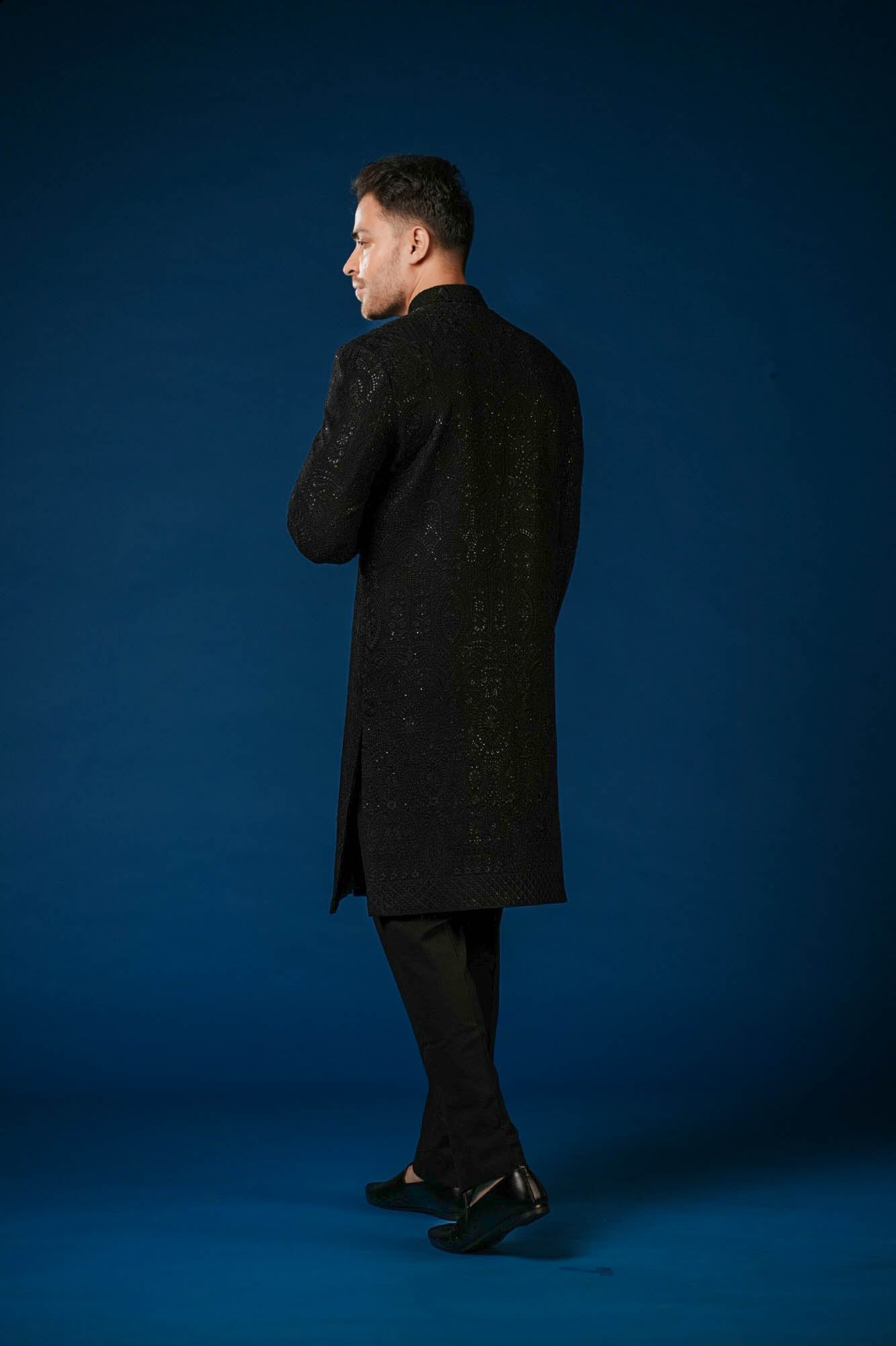 Black Lucknowi Nawabi Set