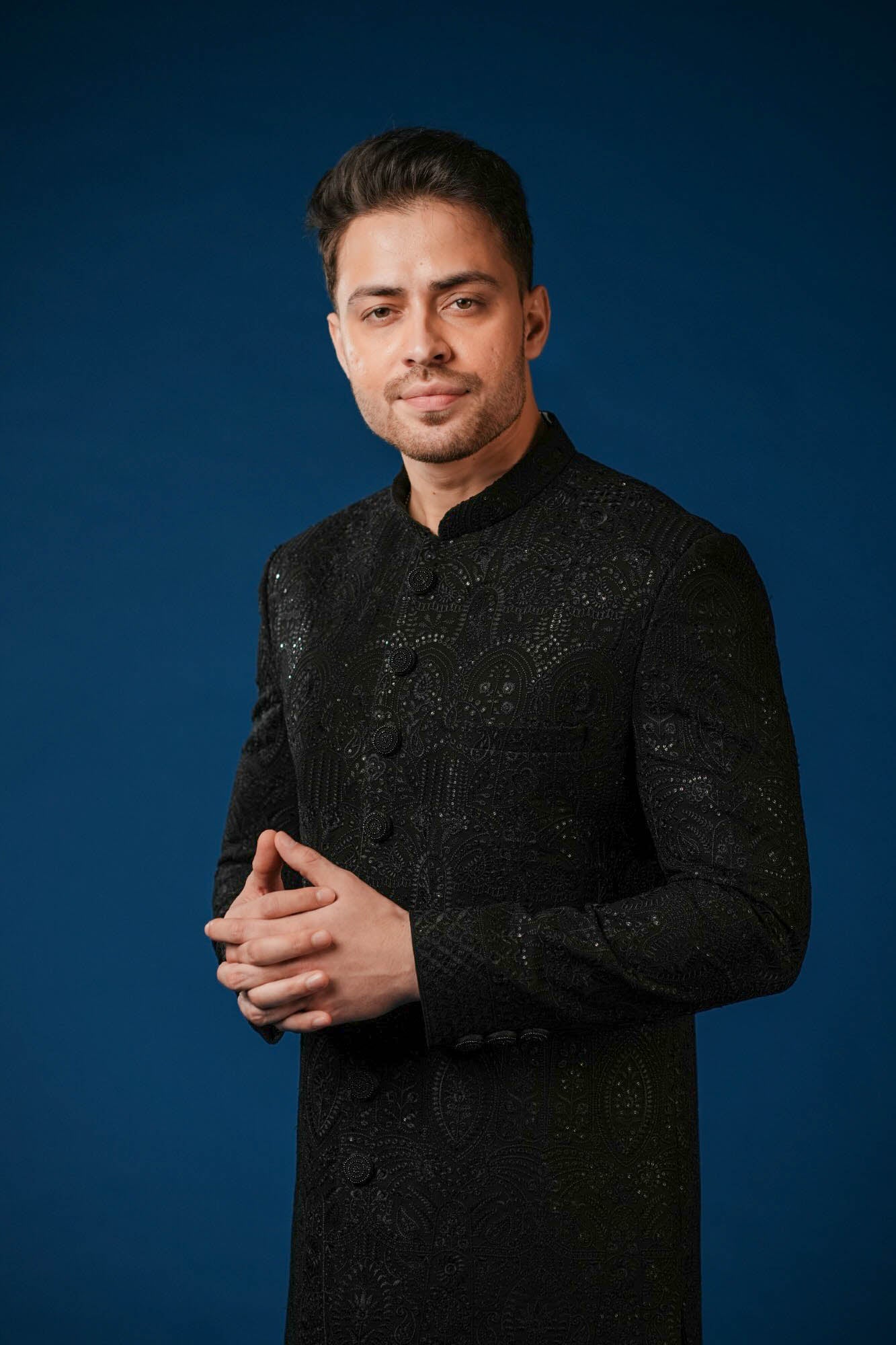 Black Lucknowi Nawabi Set