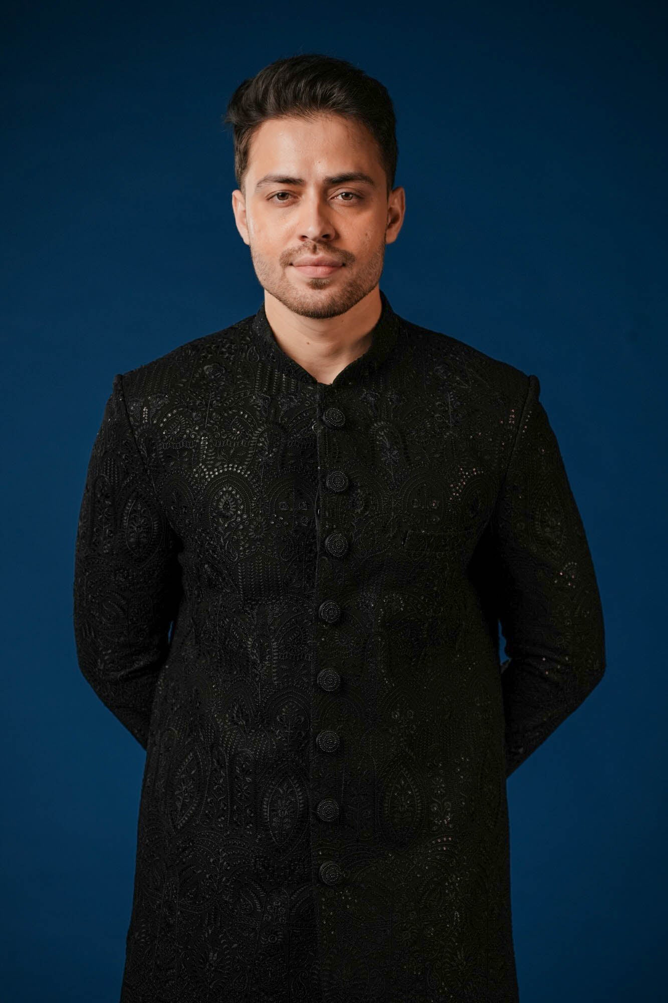 Black Lucknowi Nawabi Set