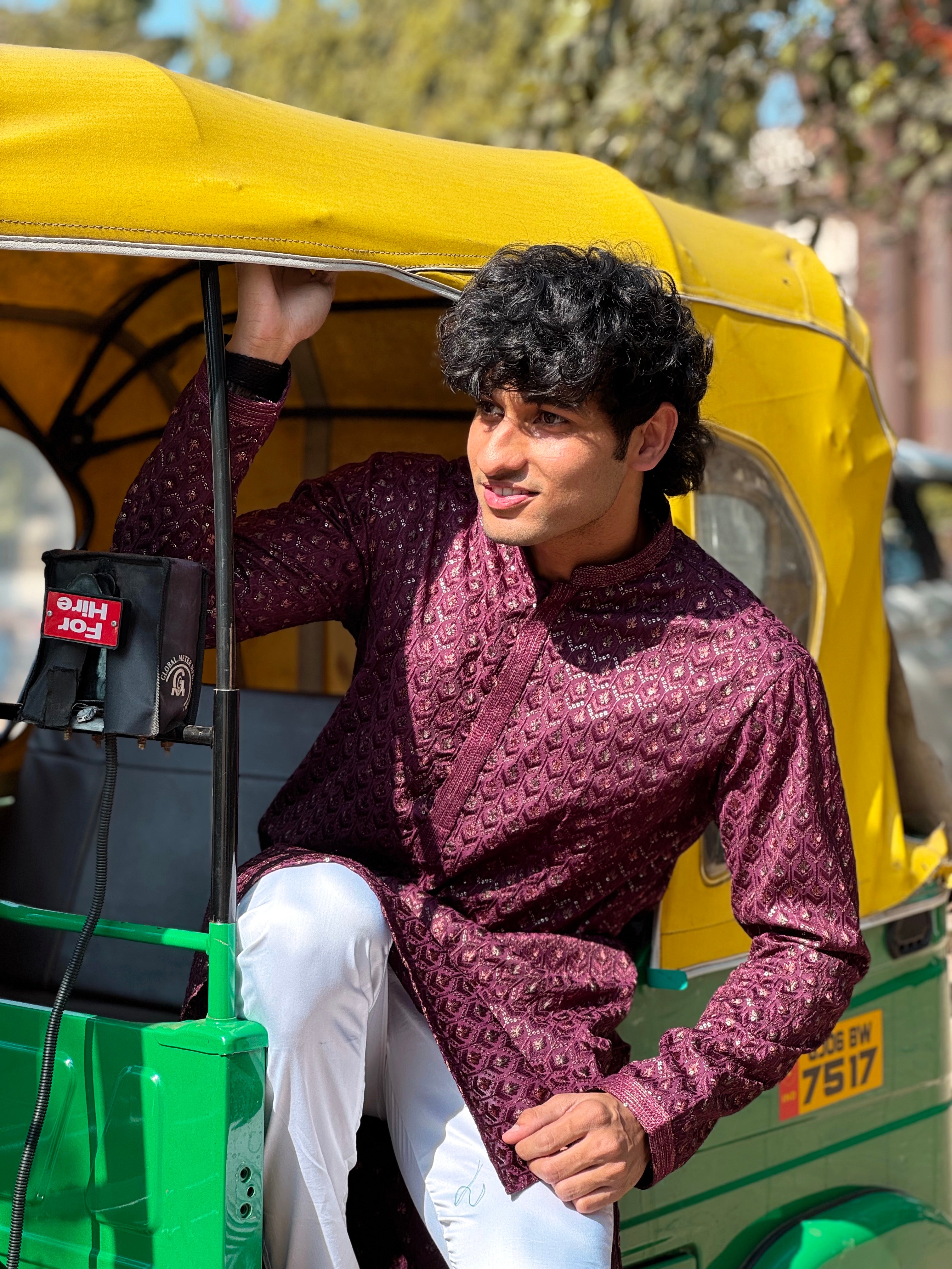 Lucknowi Kurta Trouser Set