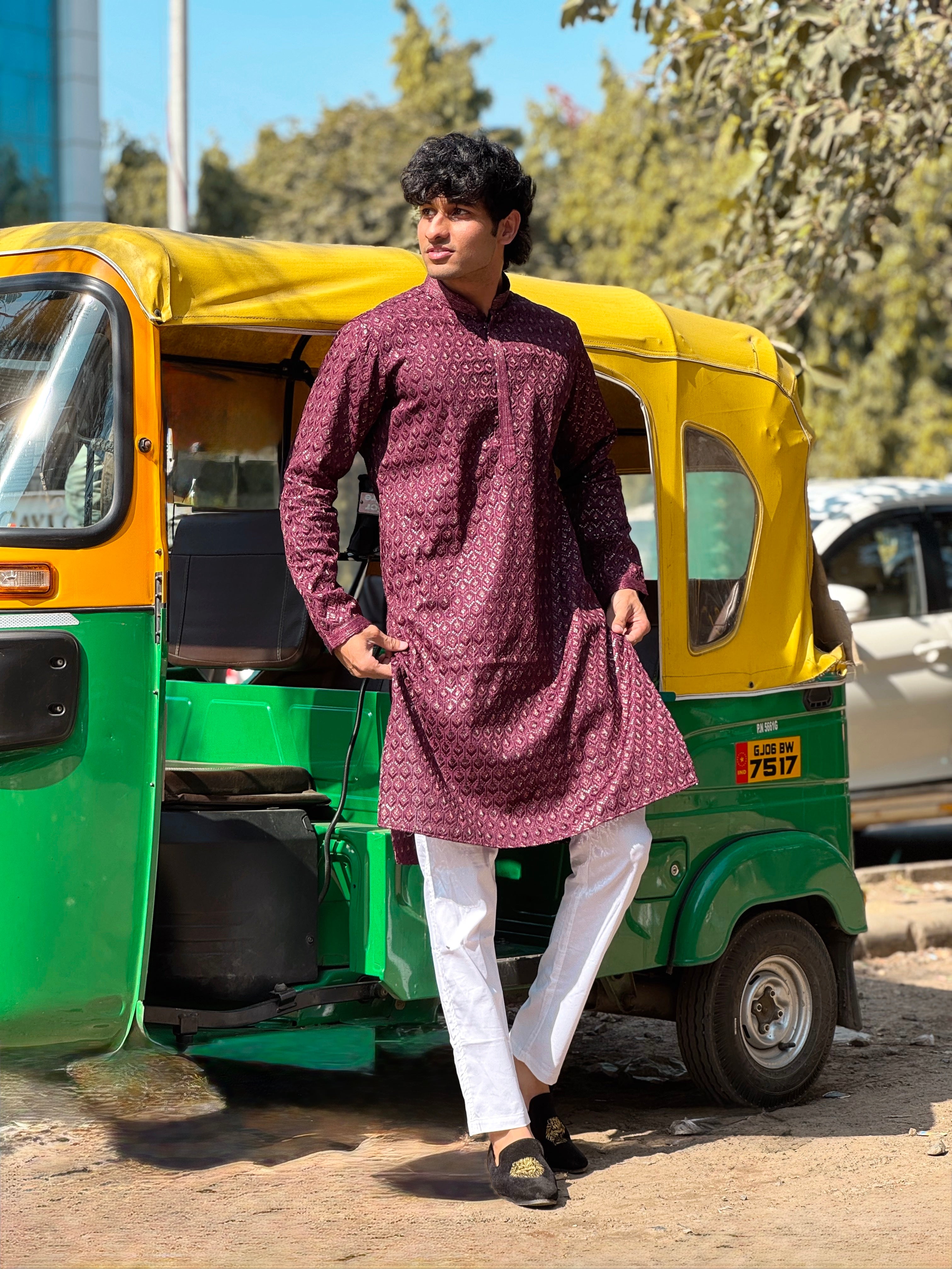 Lucknowi Kurta Trouser Set
