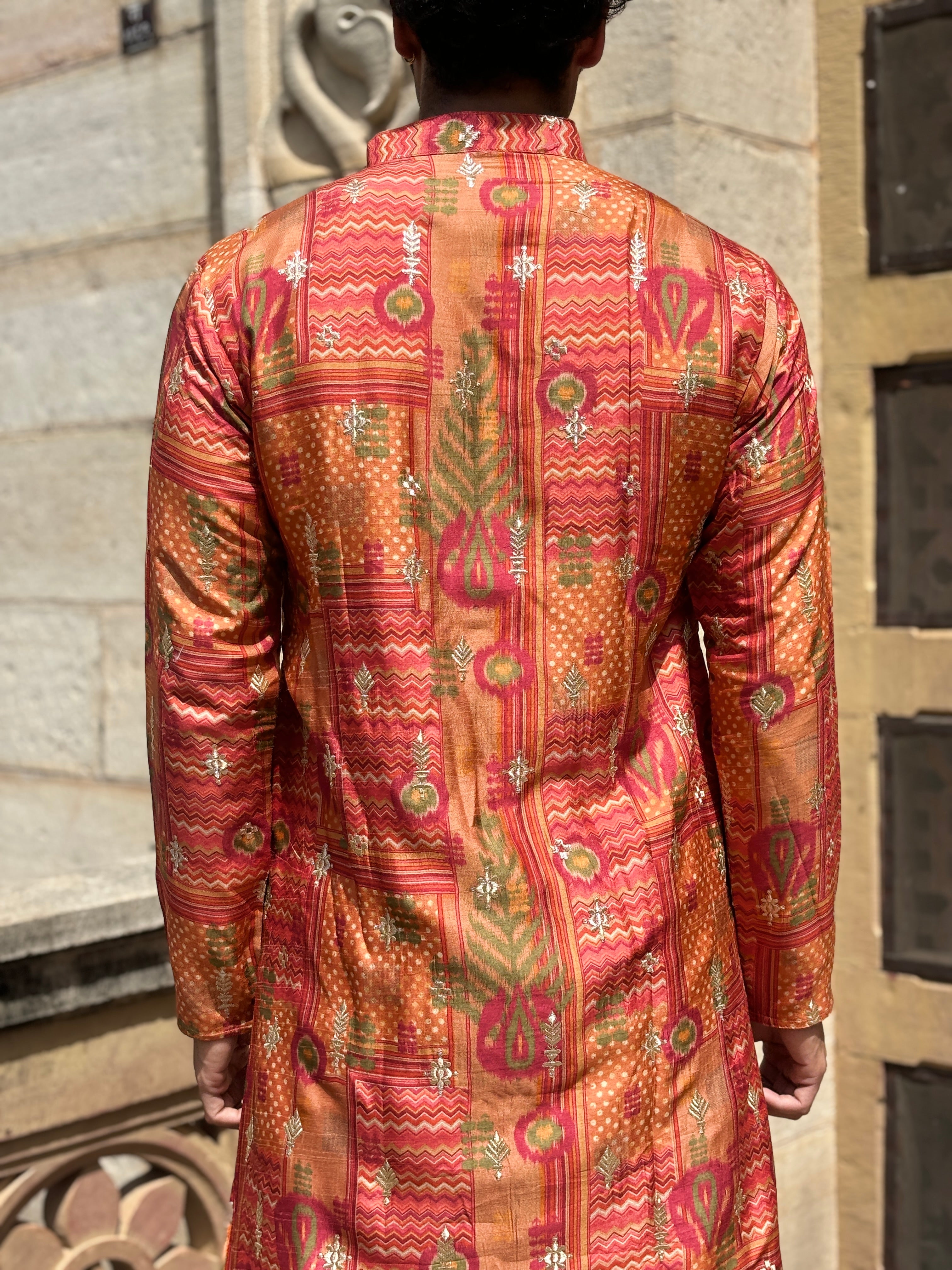 Printed with Embroidery Kurta Patiala Set