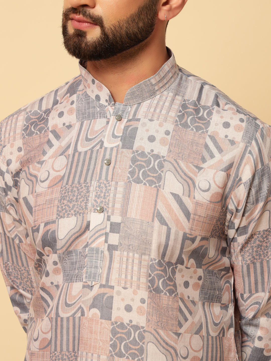 Magnet Men's Soft Cotton Printed Kurta