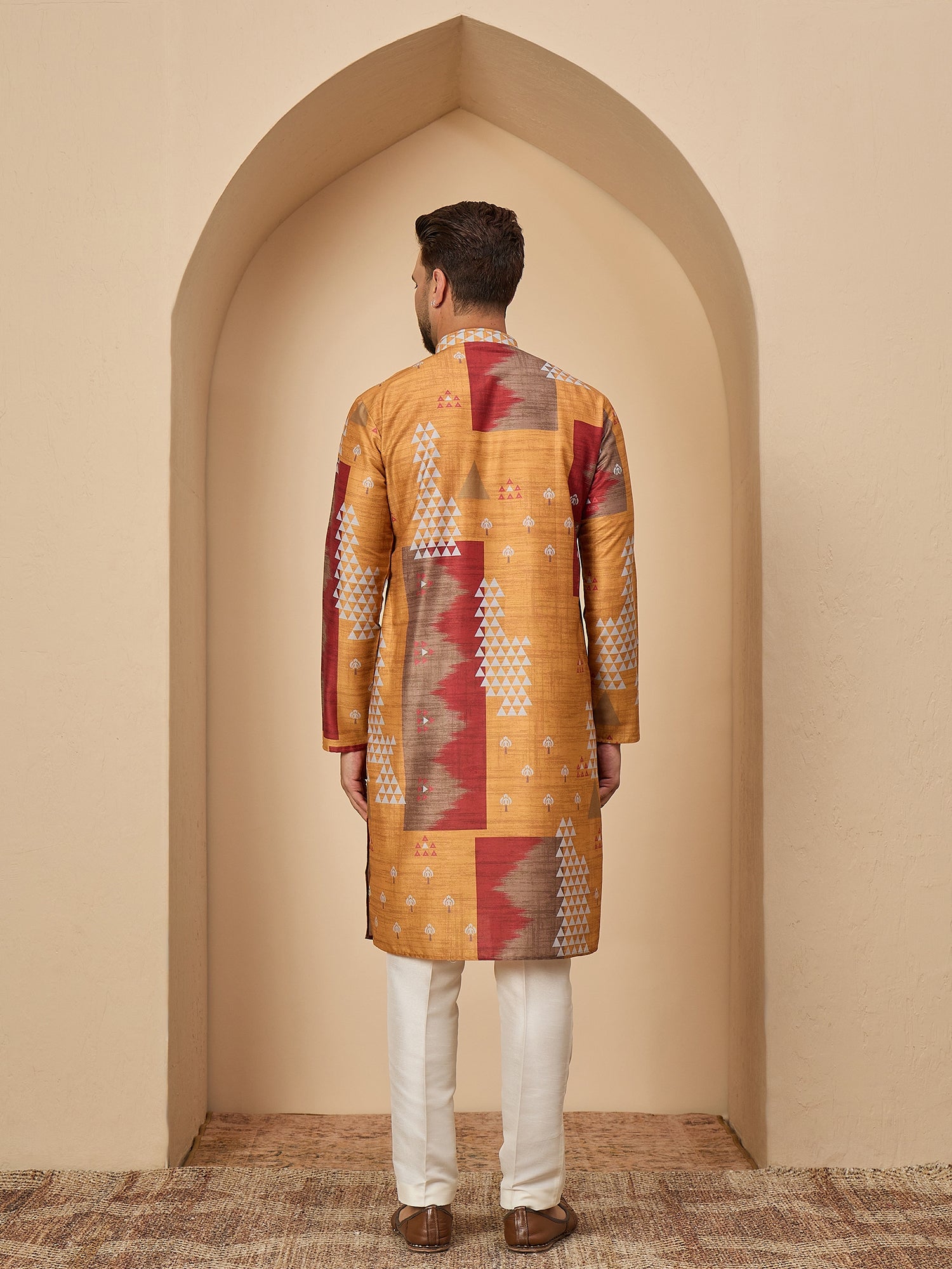 Yellow Printed Kurta Set