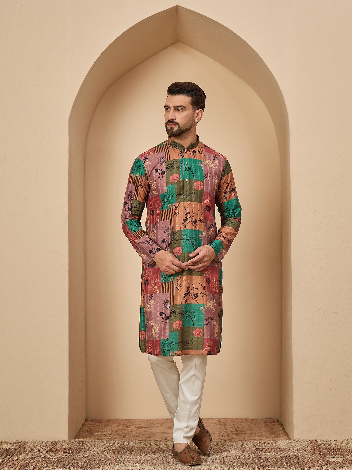 Soft Silk Printed Kurta Set