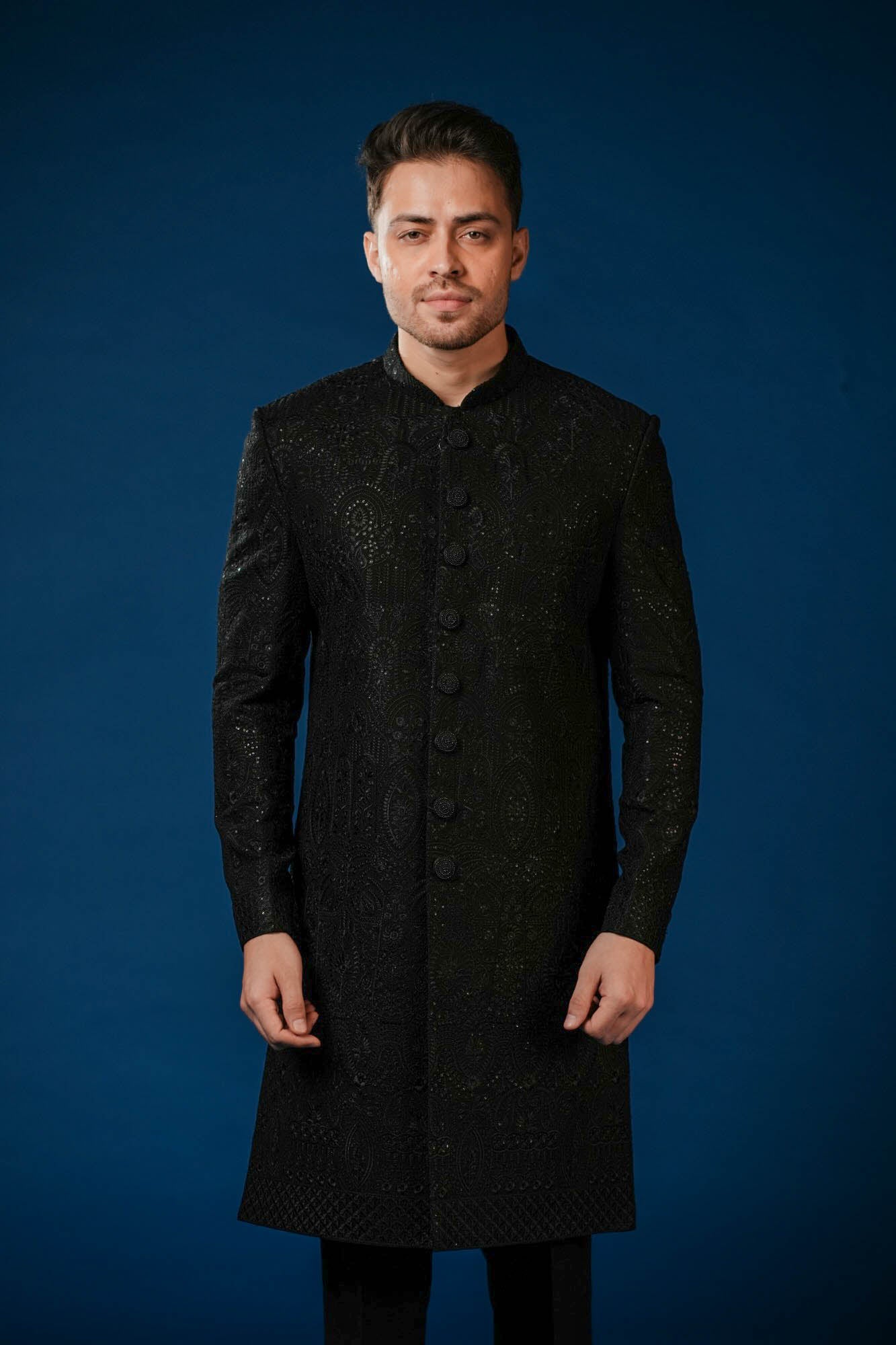 Black Lucknowi Nawabi Set