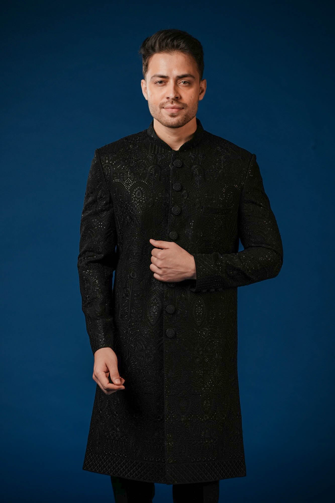 Black Lucknowi Nawabi Set