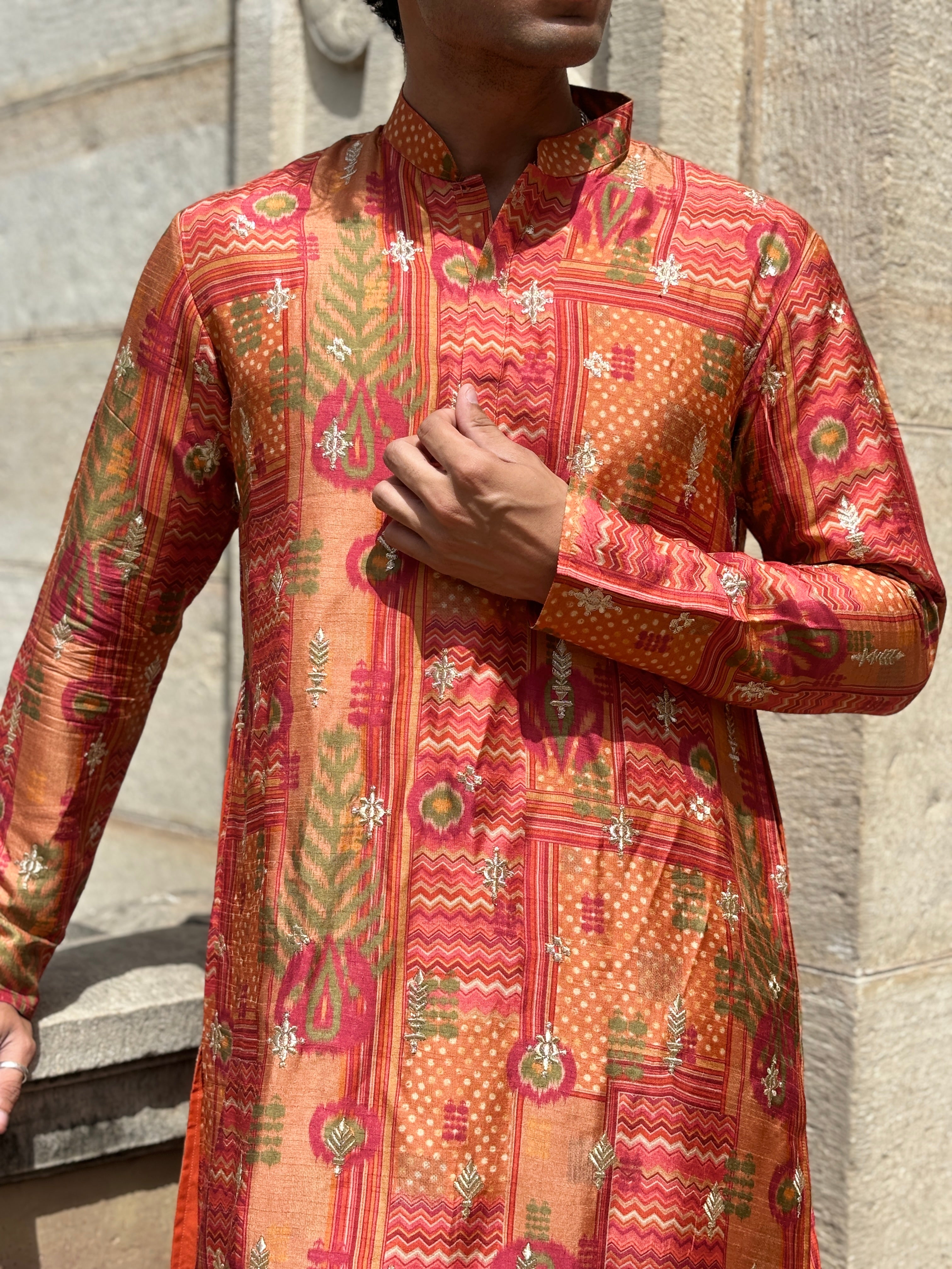 Printed with Embroidery Kurta Patiala Set