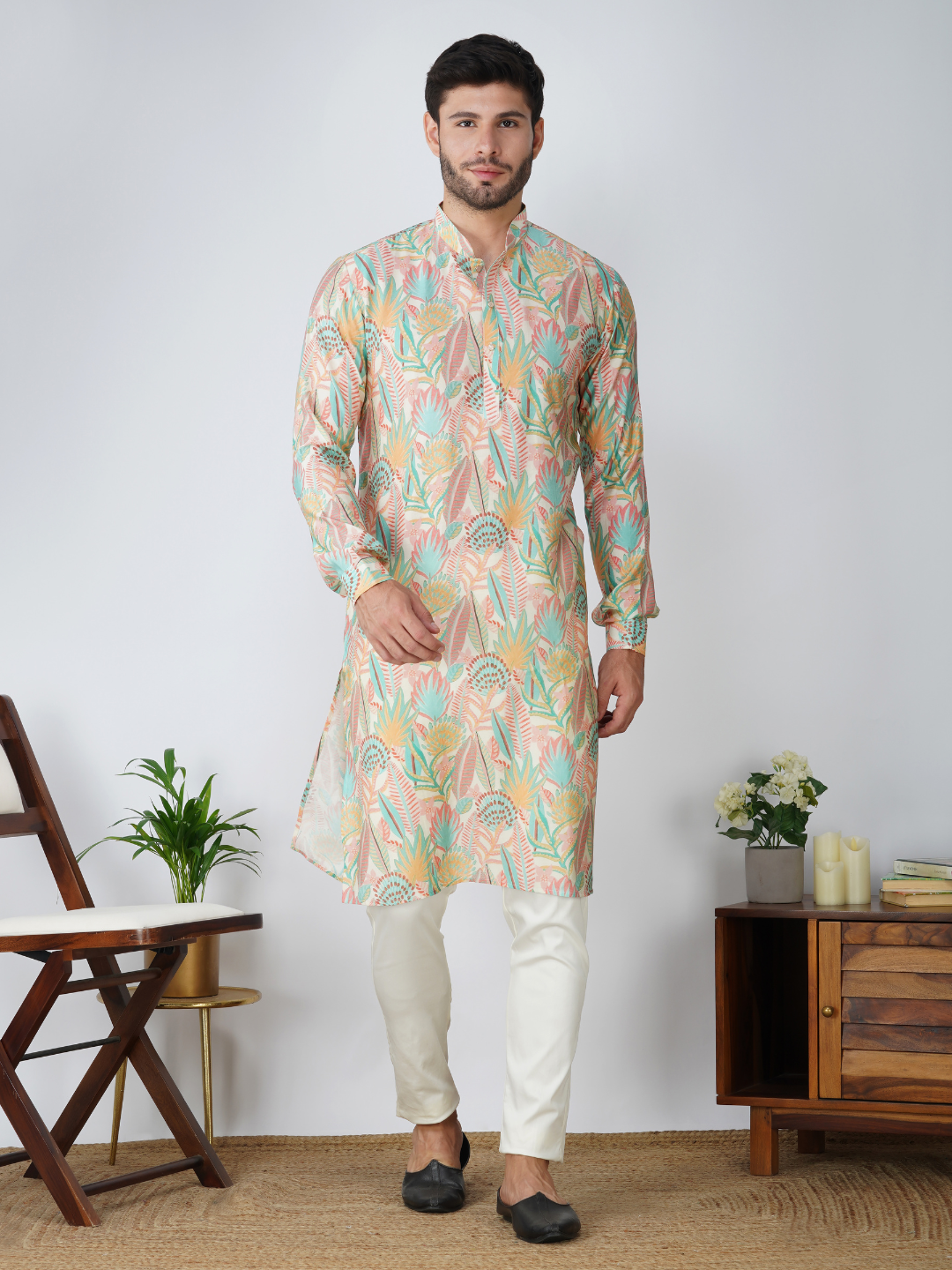 Magnet Men's Modal Printed Kurta