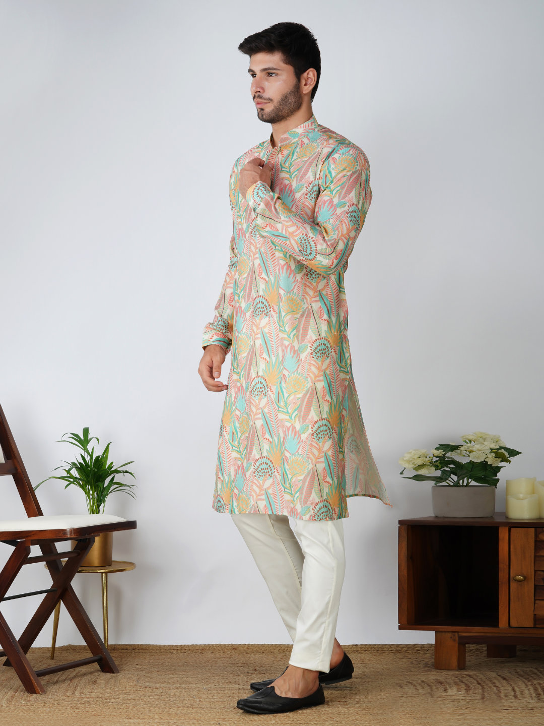 Magnet Men's Modal Printed Kurta